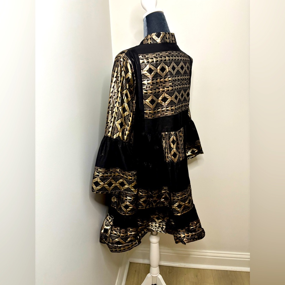 NWT Lace Black & Bronze Dress Size L - Picture 6 of 10